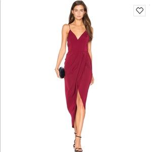 Shona Joy Core Cocktail Wrap Dress - Burgundy